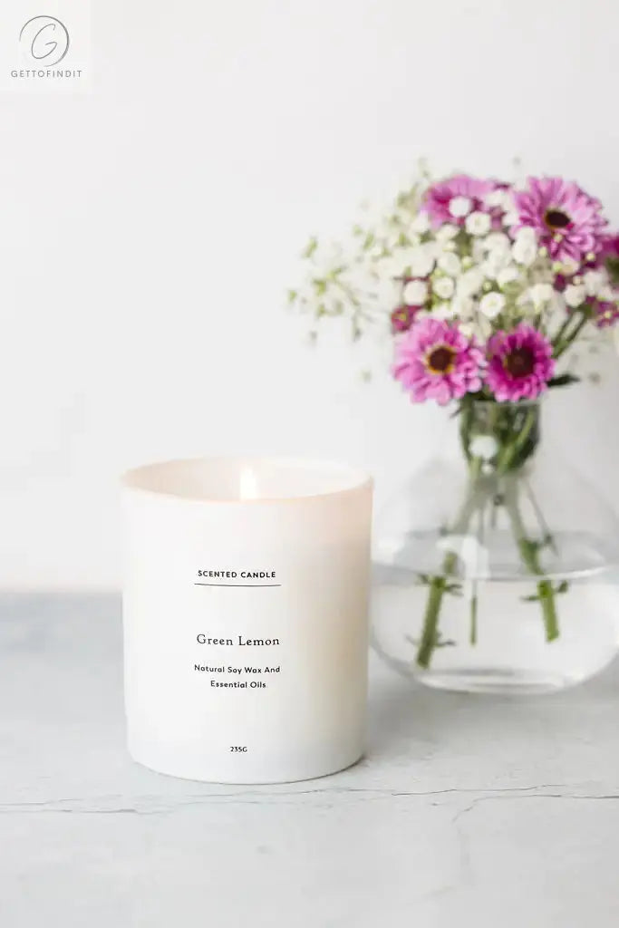 Citrus Breeze Soy Candle - Large Glass Container Get To Find It, LLC