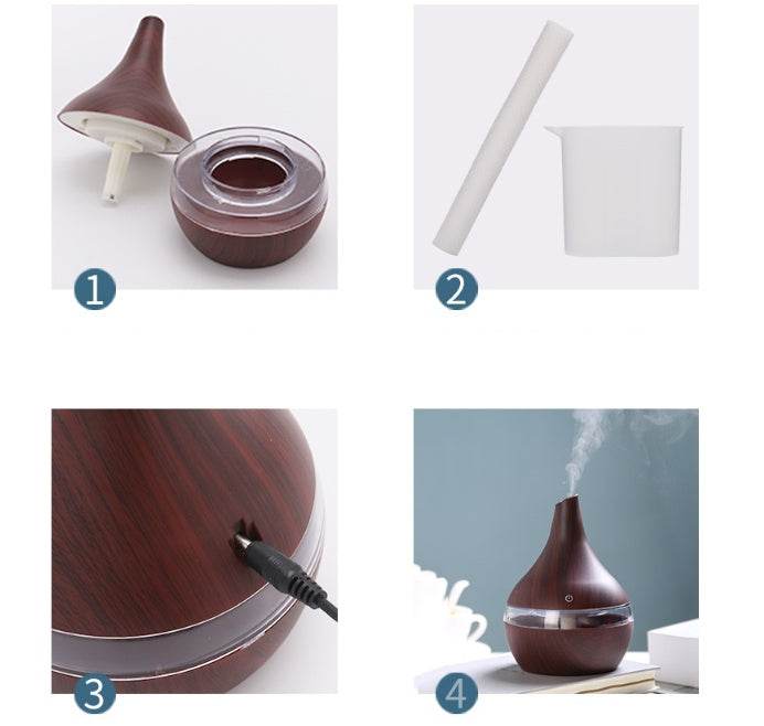 Wood Grain Tip Humidifier & Air Purifier - Get To Find It, LLC