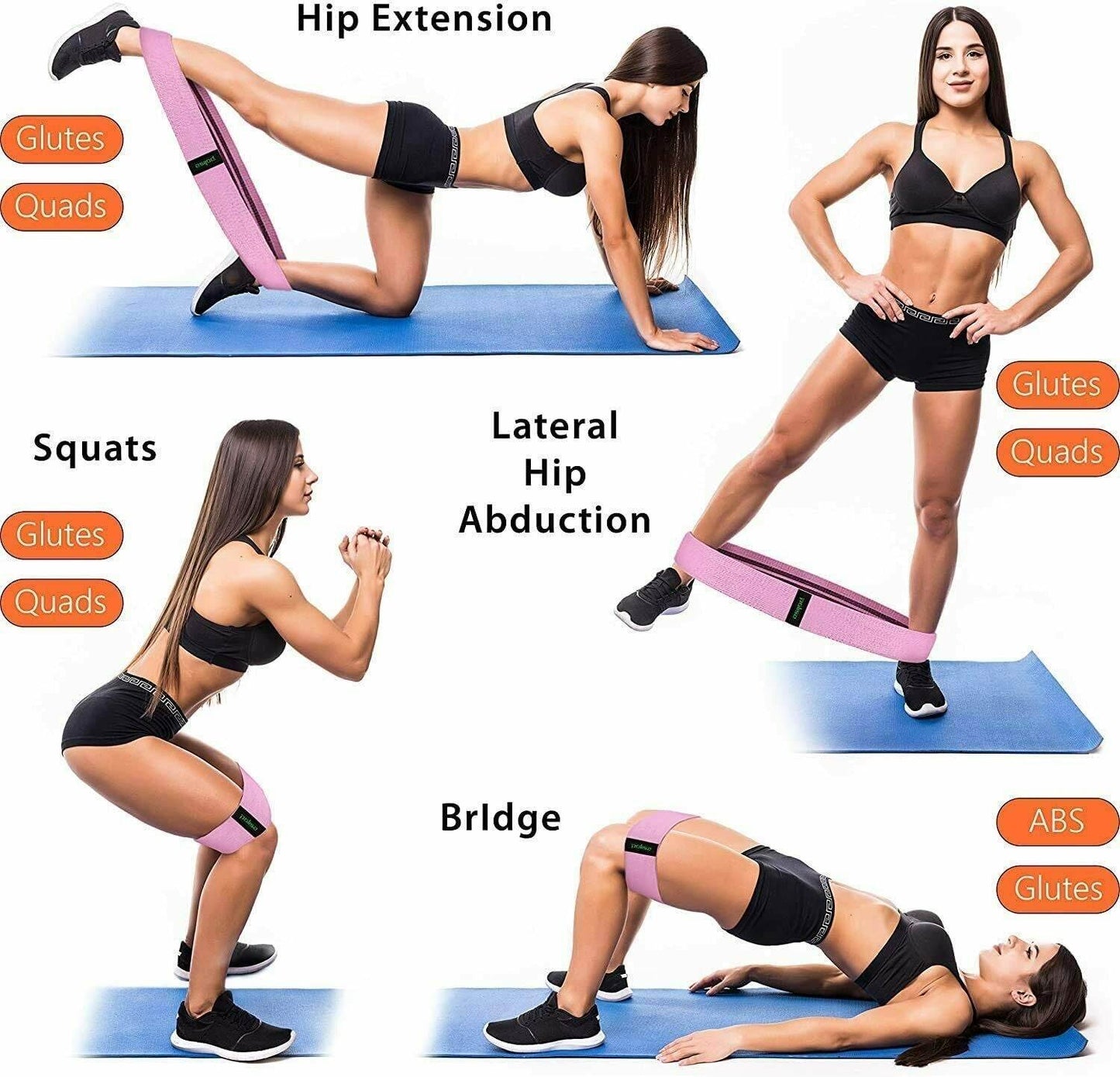 3-Piece Workout Resistance Bands - Get To Find It, LLC