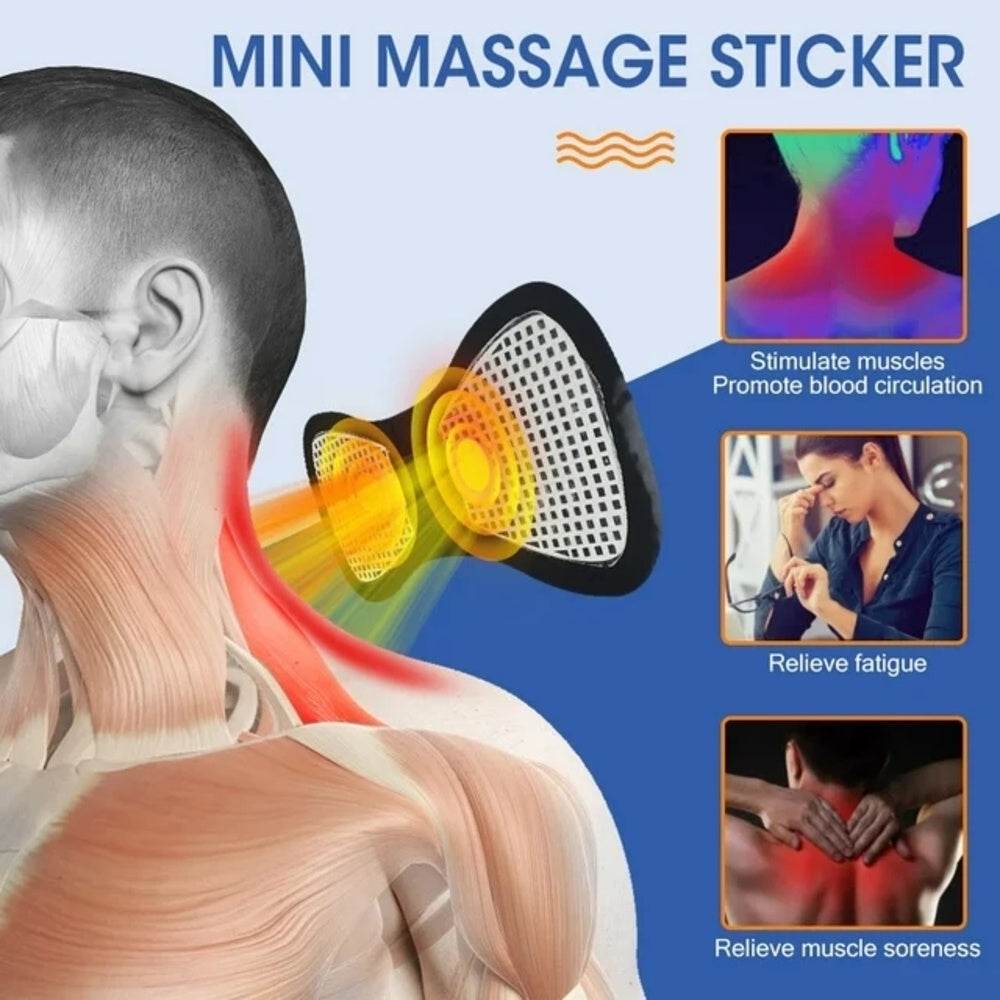 EMS Mini Neck Massager, Lymphatic Drainage Massager For Neck Shoulder Back Waist, Remote Control With 8 Modes 19 Levels Adjustable & 5pcs - Get To Find It, LLC