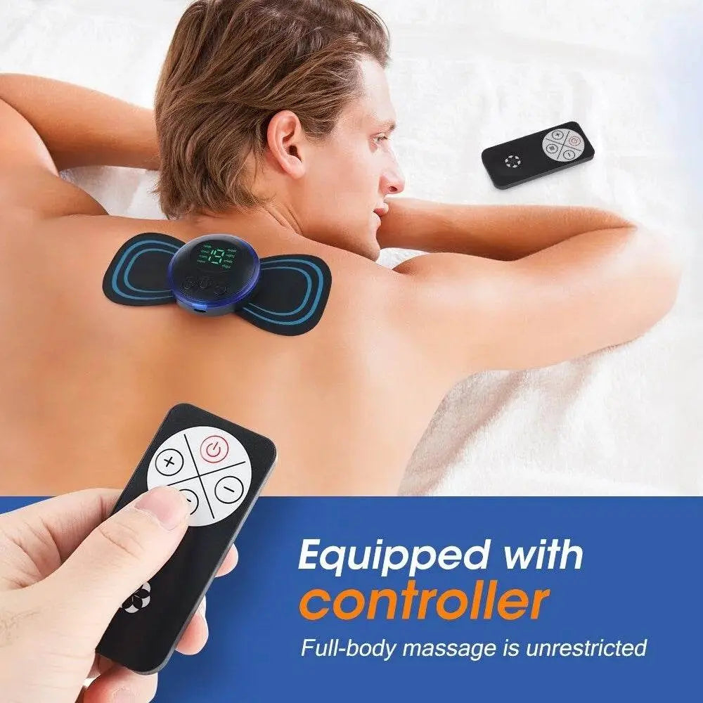 EMS Mini Neck Massager, Lymphatic Drainage Massager For Neck Shoulder Back Waist, Remote Control With 8 Modes 19 Levels Adjustable & 5pcs - Get To Find It, LLC