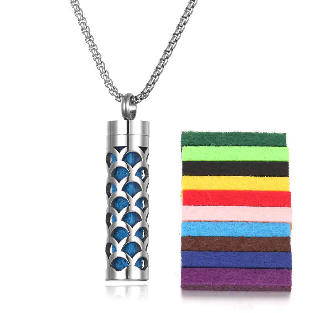 Aromatherapy Pendant Perfume Bottle Essential Oil Titanium Steel - Get To Find It, LLC
