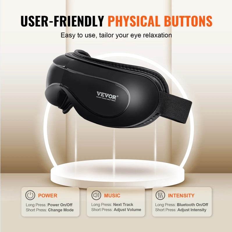 Heated Eye Massager Eye Care Device 5 Modes Bluetooth Music Foldable - Get To Find It, LLC