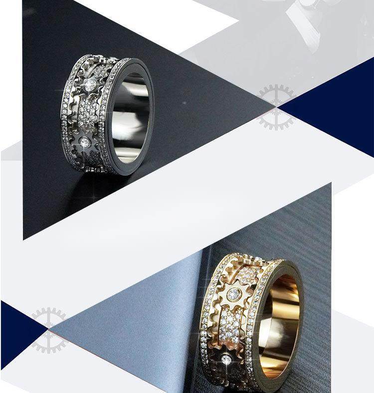 Fidget Ring with Inlaid Stone and Gypsophila Diamond - Get To Find It, LLC