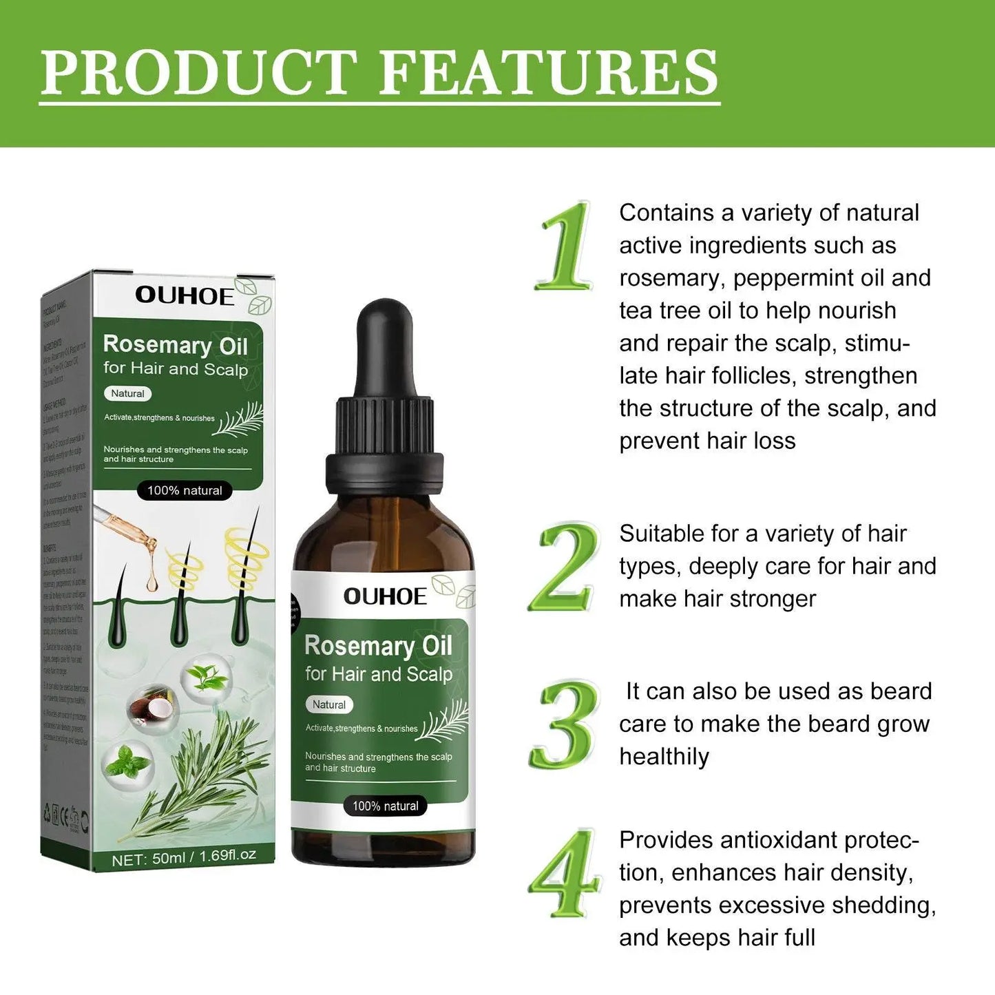 Anti-breakage Nourishing Hair Care Essential Oil - Get To Find It, LLC