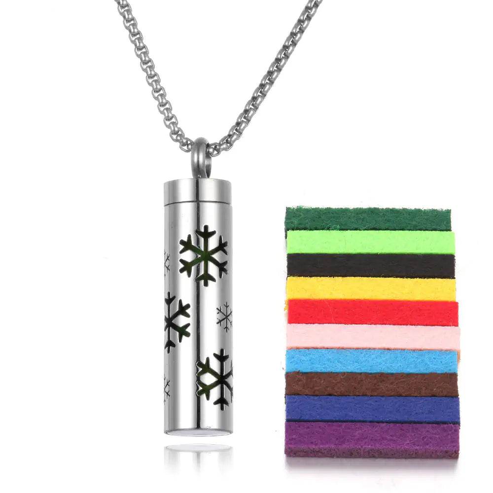 Aromatherapy Pendant Perfume Bottle Essential Oil Titanium Steel - Get To Find It, LLC