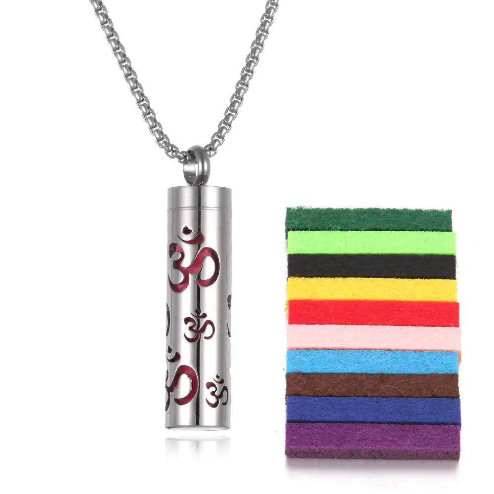 Aromatherapy Pendant Perfume Bottle Essential Oil Titanium Steel - Get To Find It, LLC