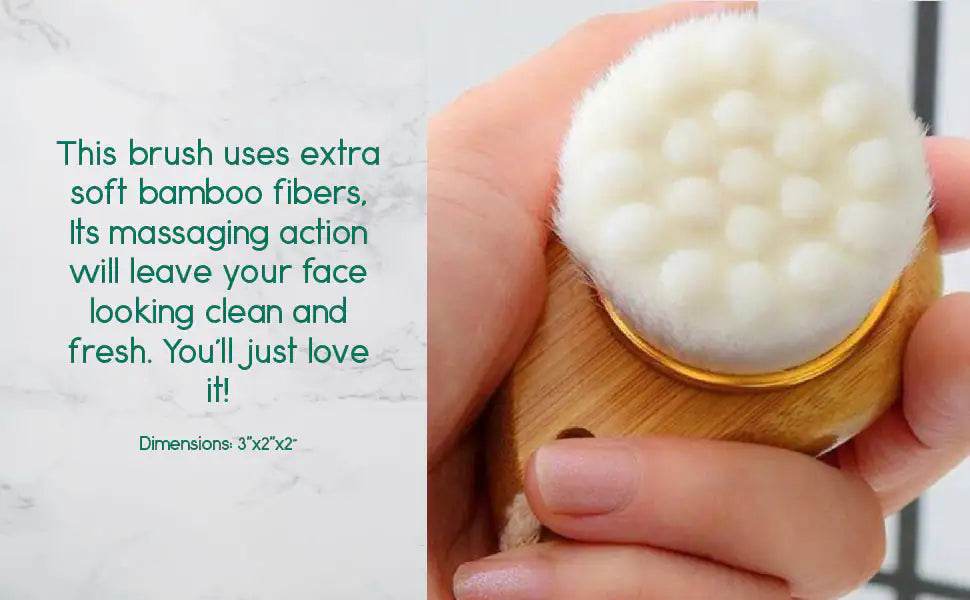 Facial Brush with Bamboo Handle - Get To Find It, LLC