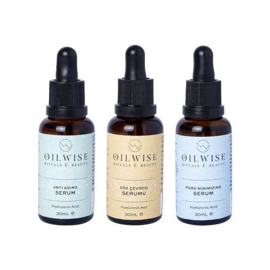 Oilwise Antiaging Serum & Pore Minimizing Serum & Eye Repair Serum Set - Get To Find It, LLC