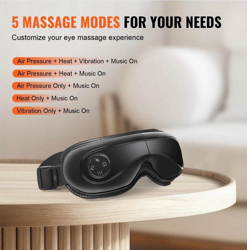 Heated Eye Massager Eye Care Device 5 Modes Bluetooth Music Foldable - Get To Find It, LLC