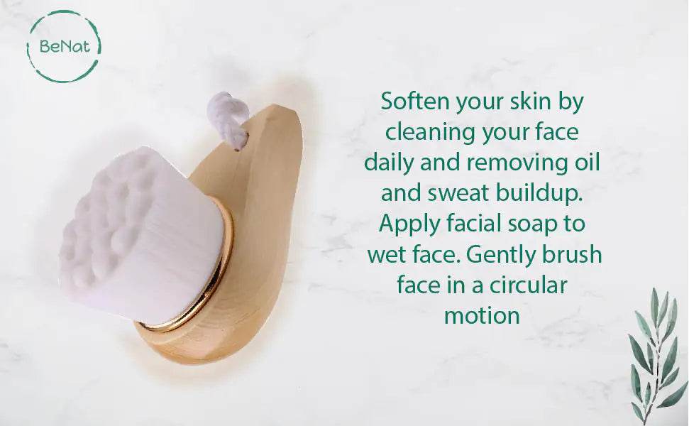Facial Brush with Bamboo Handle - Get To Find It, LLC