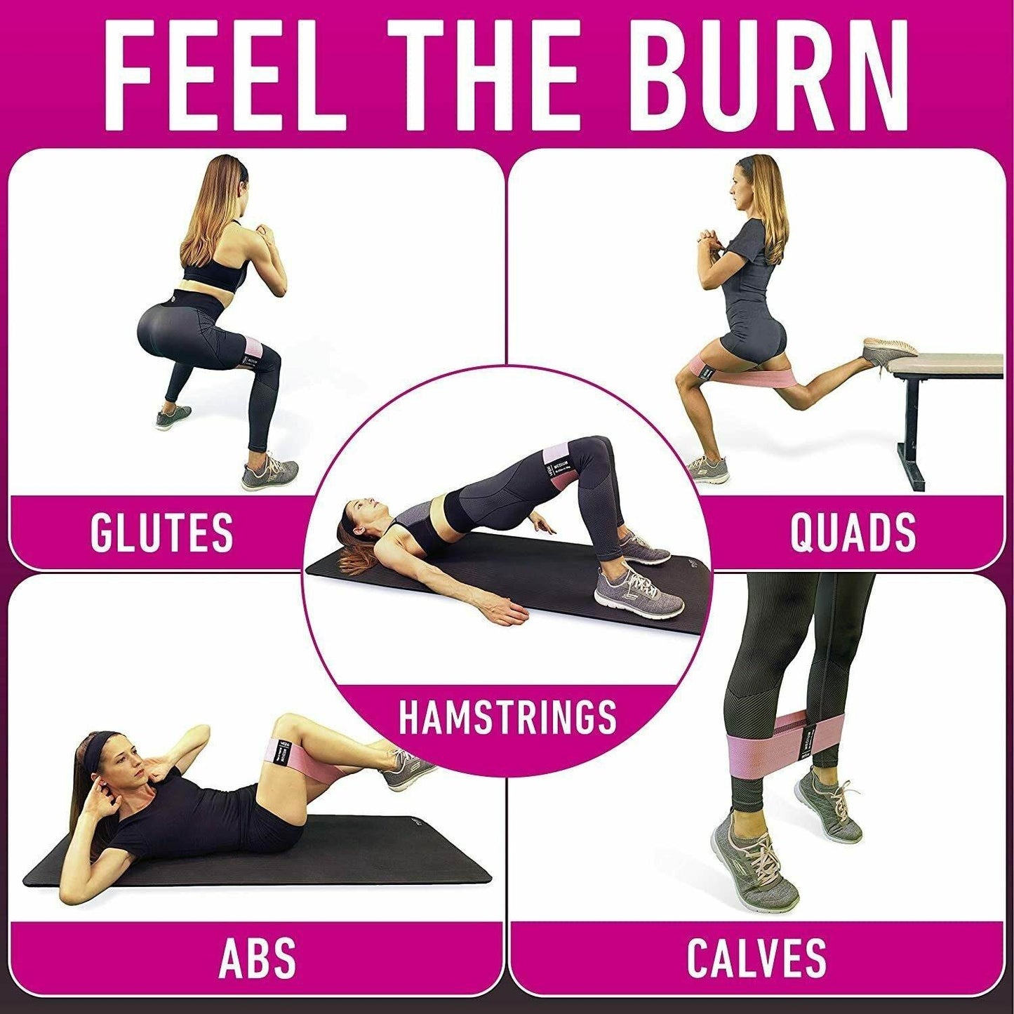 3-Piece Workout Resistance Bands - Get To Find It, LLC
