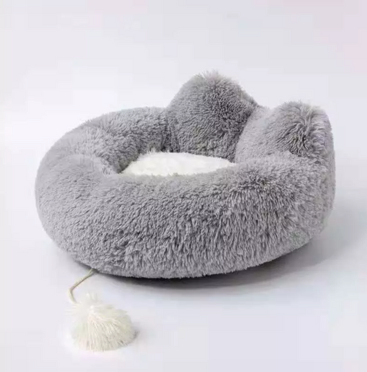 COZY PLUSH PET BED FOR CAT OR SMALL DOG