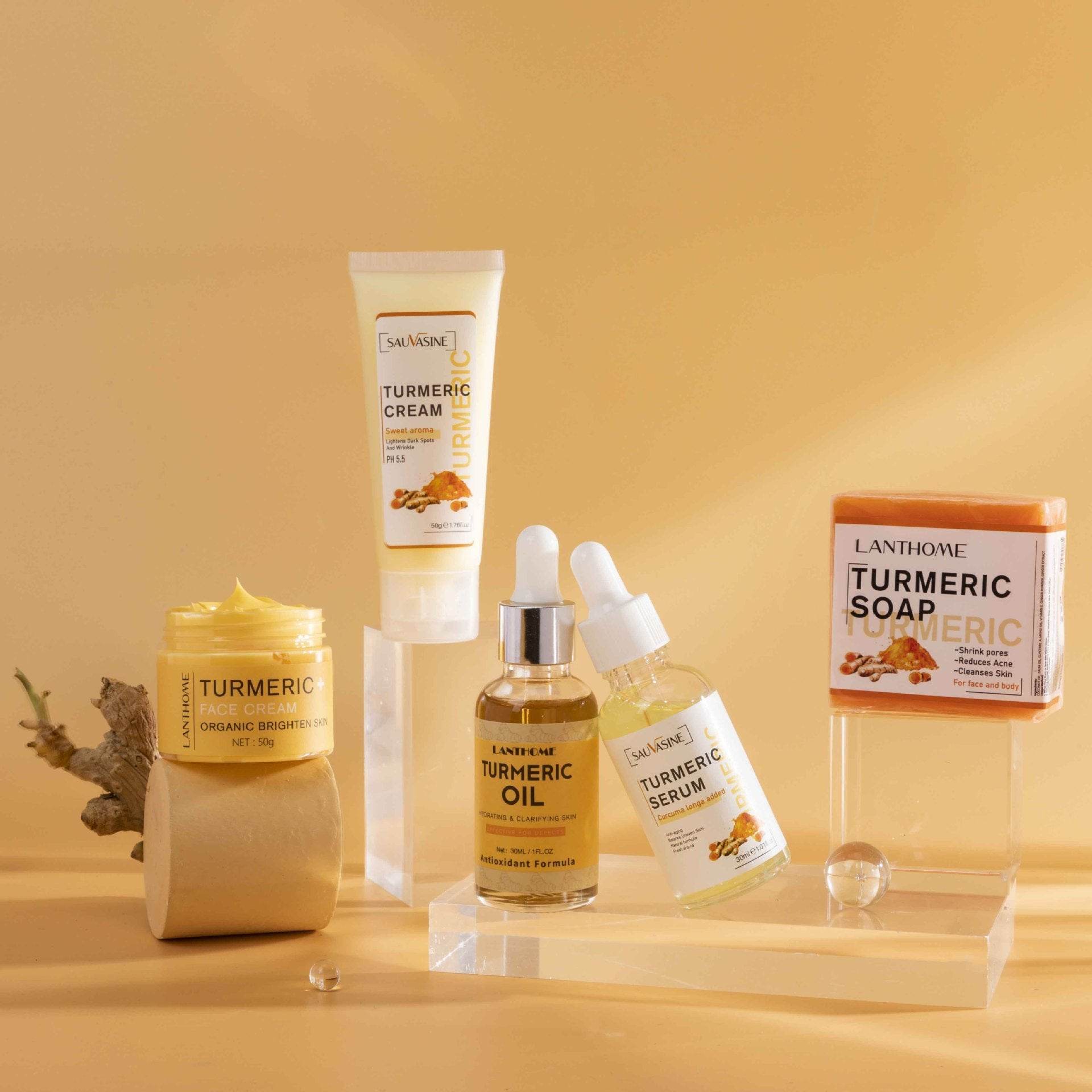 Turmeric Moisturizing Skincare 5-piece Set - Get To Find It, LLC