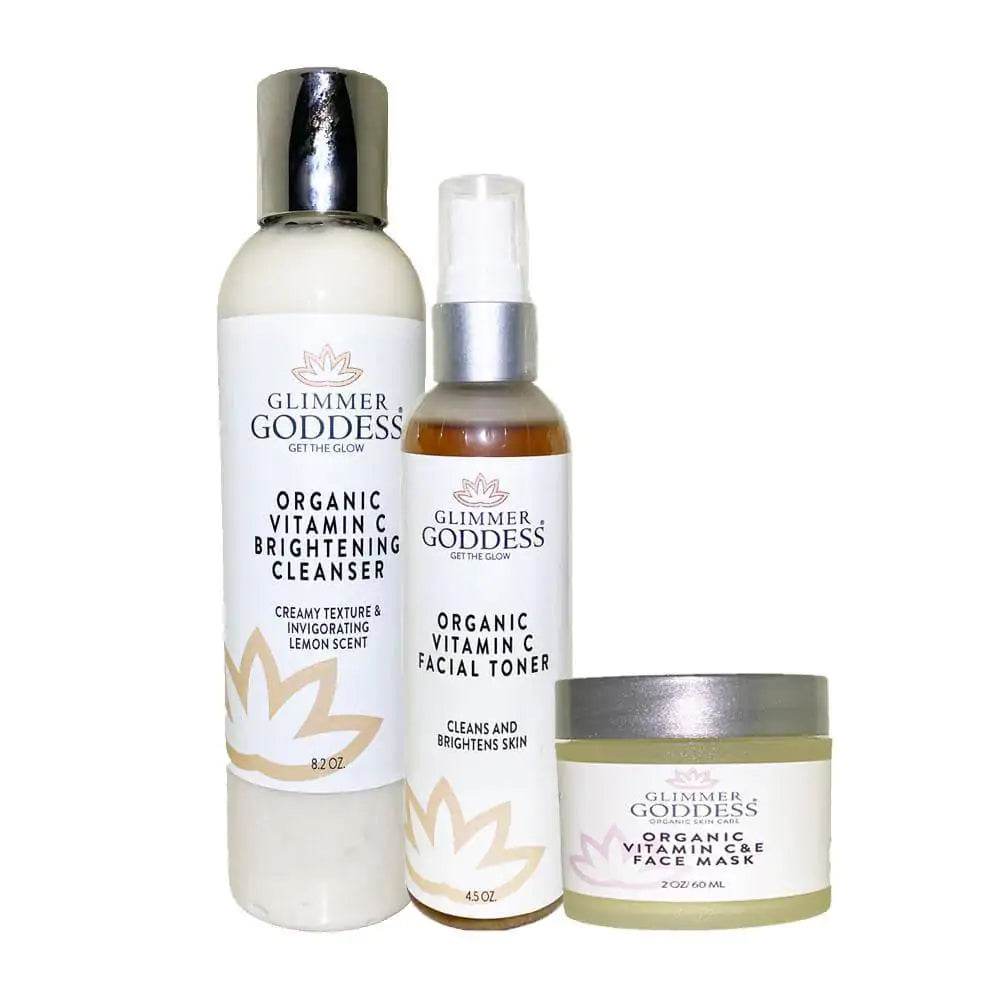 Vitamin C Brighter Skin Organic Skin Care 3 Step Cleansing Kit - Get To Find It, LLC