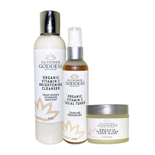 Vitamin C Brighter Skin Organic Skin Care 3 Step Cleansing Kit - Get To Find It, LLC
