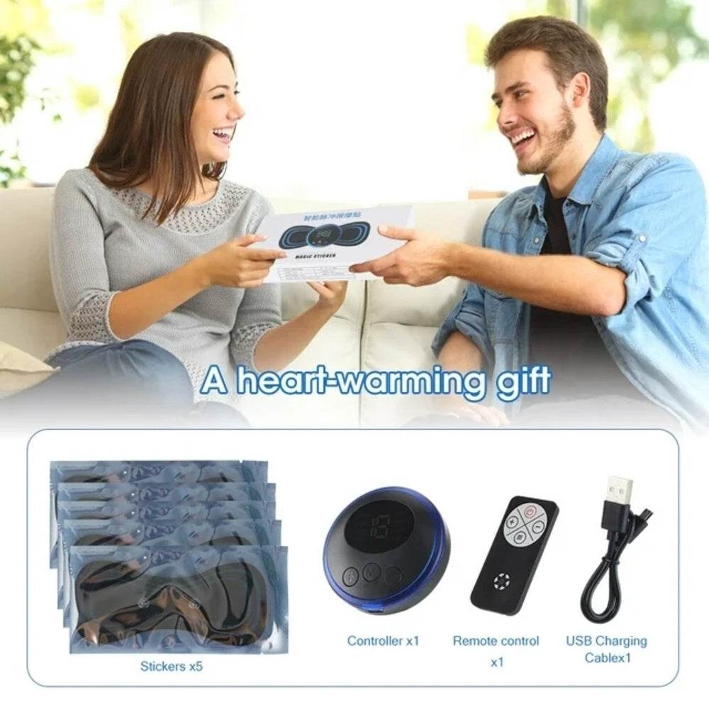 EMS Mini Neck Massager, Lymphatic Drainage Massager For Neck Shoulder Back Waist, Remote Control With 8 Modes 19 Levels Adjustable & 5pcs - Get To Find It, LLC