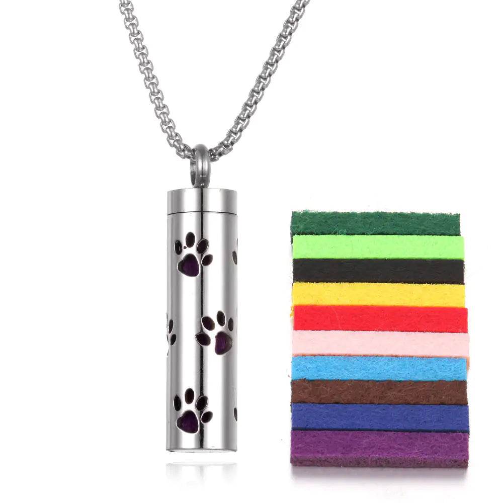 Aromatherapy Pendant Perfume Bottle Essential Oil Titanium Steel - Get To Find It, LLC