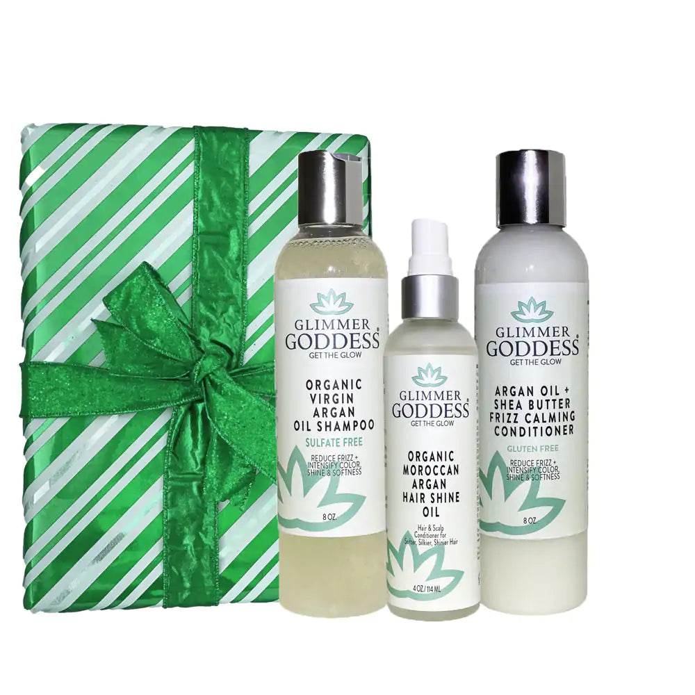 Organic Argan Oil Trio (Shampoo + Conditioner + Hair Shine Spray) - Get To Find It, LLC
