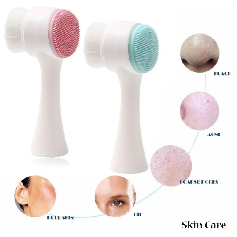 Double-sided Silicone Facial Cleanser Brush