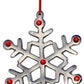Handmade Christmas Ornaments Set of 8 with Red Ruby