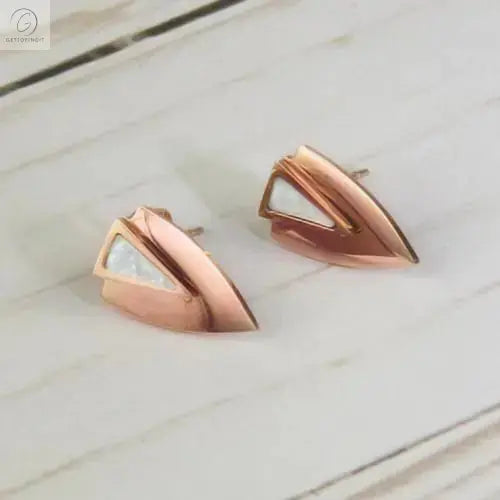 Chevron Earrings- Rose Get To Find It, LLC