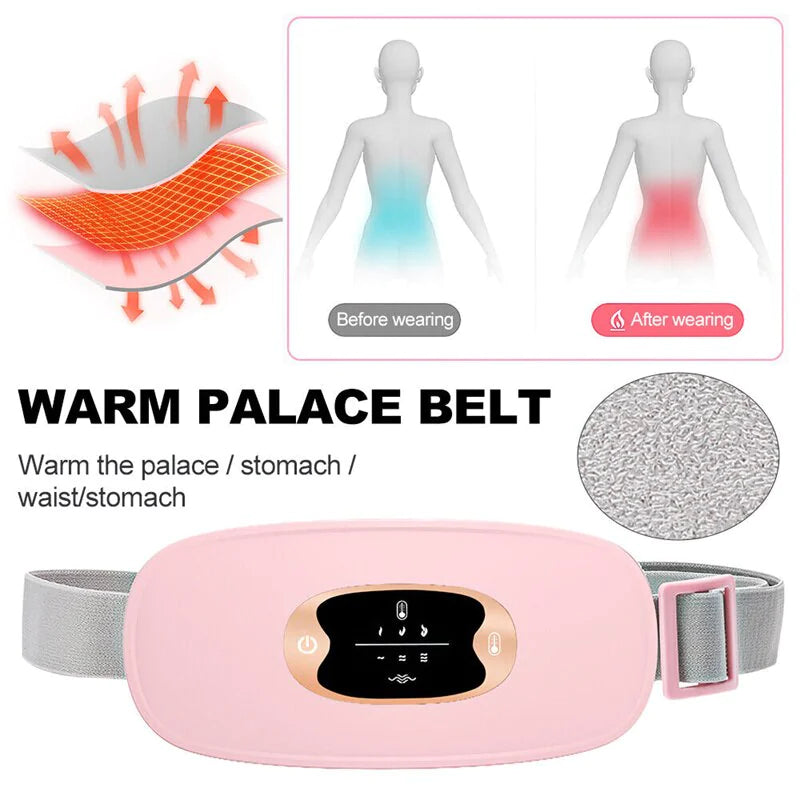 Heating Vibrating Menstrual Belt for Cramp Relief