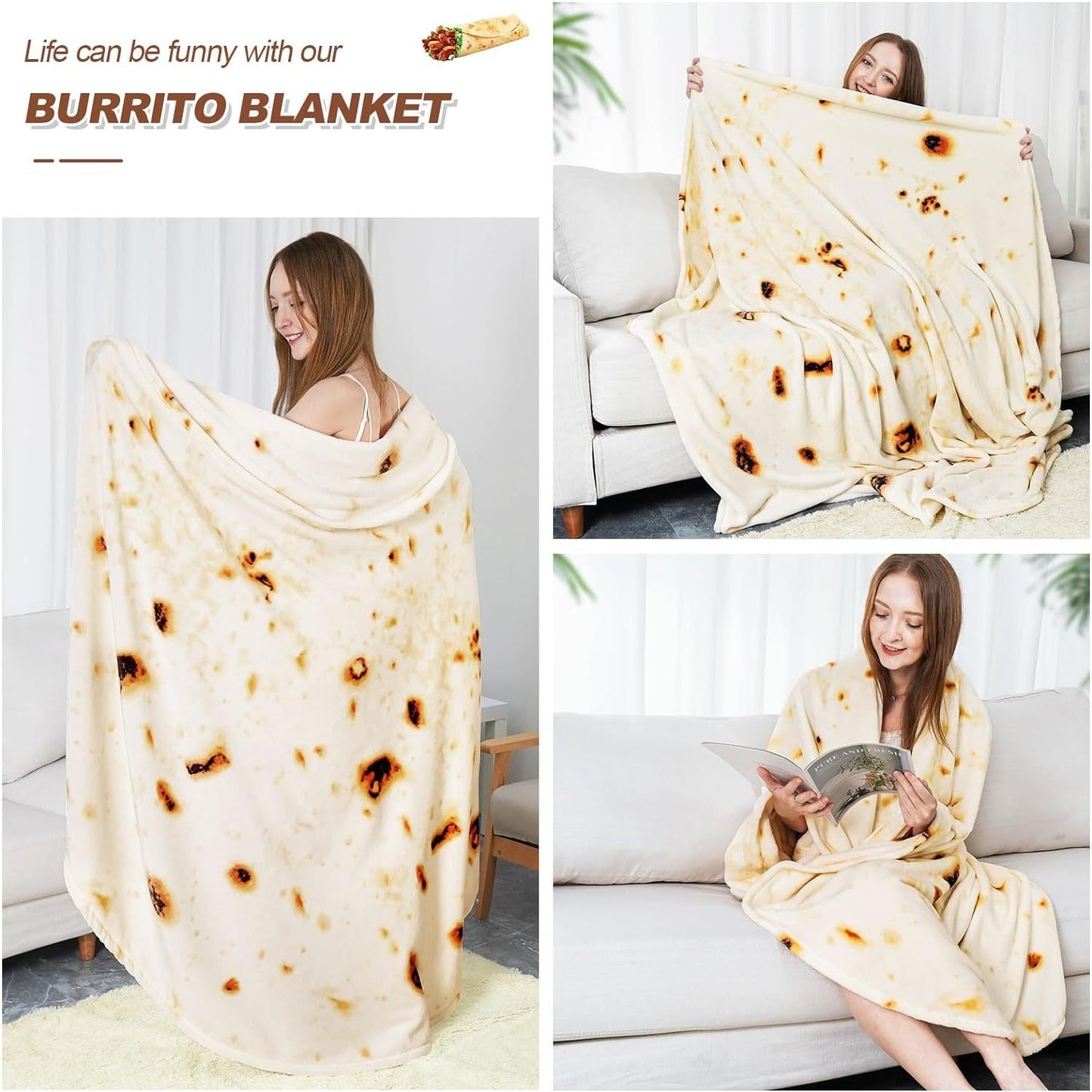 Fun Burritos Double Sided Blanket