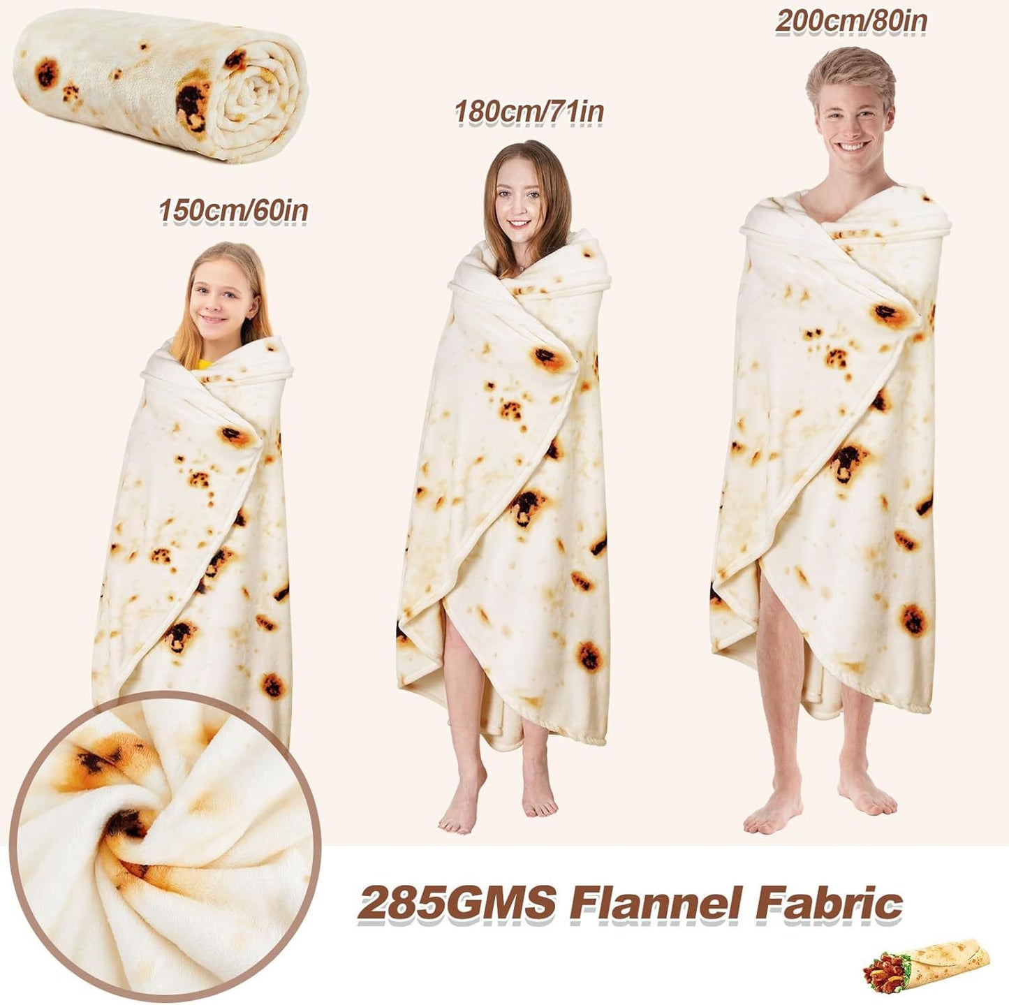 Fun Burritos Double Sided Blanket