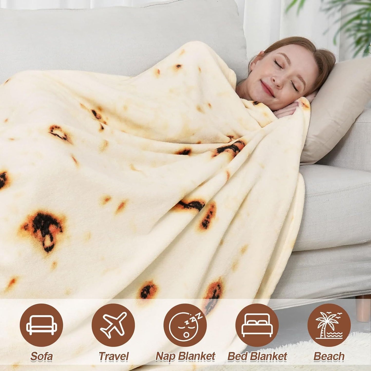 Fun Burritos Double Sided Blanket