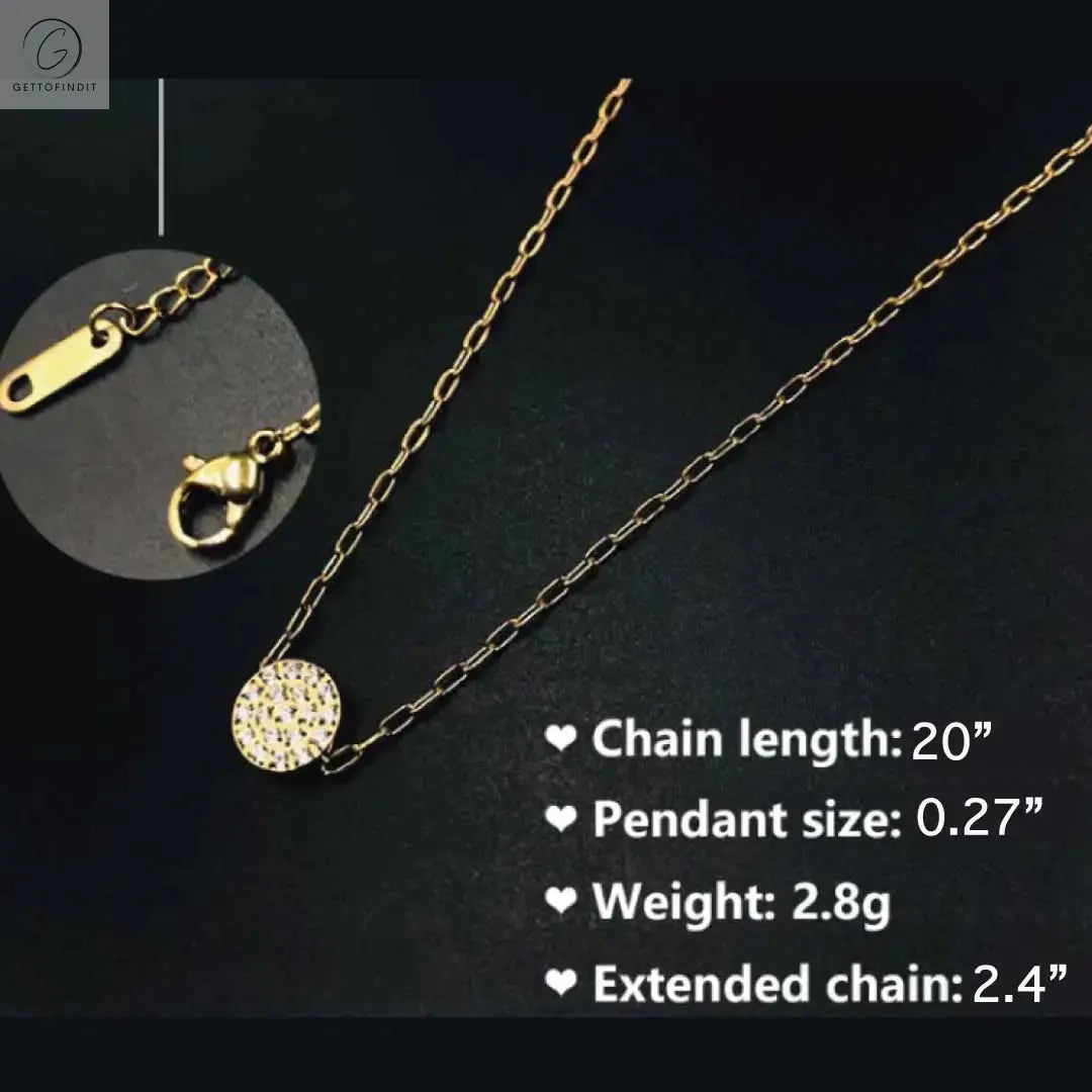 Stainless Steel Gold Sun Necklace Get To Find It, LLC