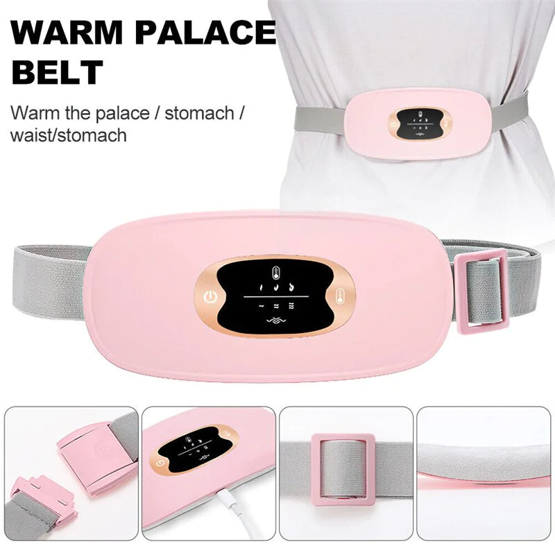 Heating Vibrating Menstrual Belt for Cramp Relief