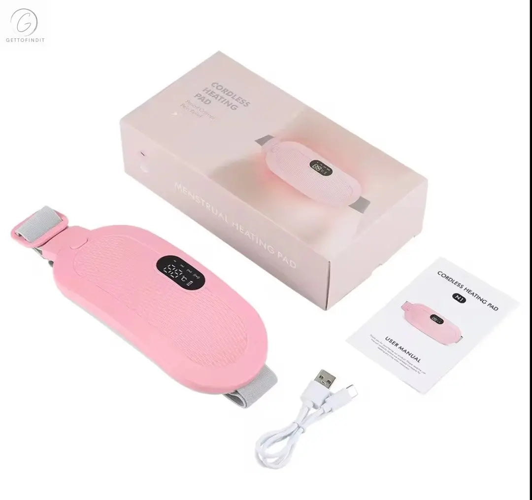 Period Cramp Pain Relief & Intelligent Uterus Warming Belt — 4-Level Heat & Vibration Massage for Period Pain Relief 