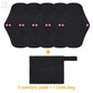 Pure Black Reusable Menstrual Pads — Super Absorbent Bamboo Fiber Set of 5
