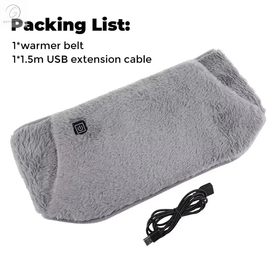 Electric Heating Abdomen Belt — 3-Level Adjustable Uterus Warming Pad with Hand Warmer 