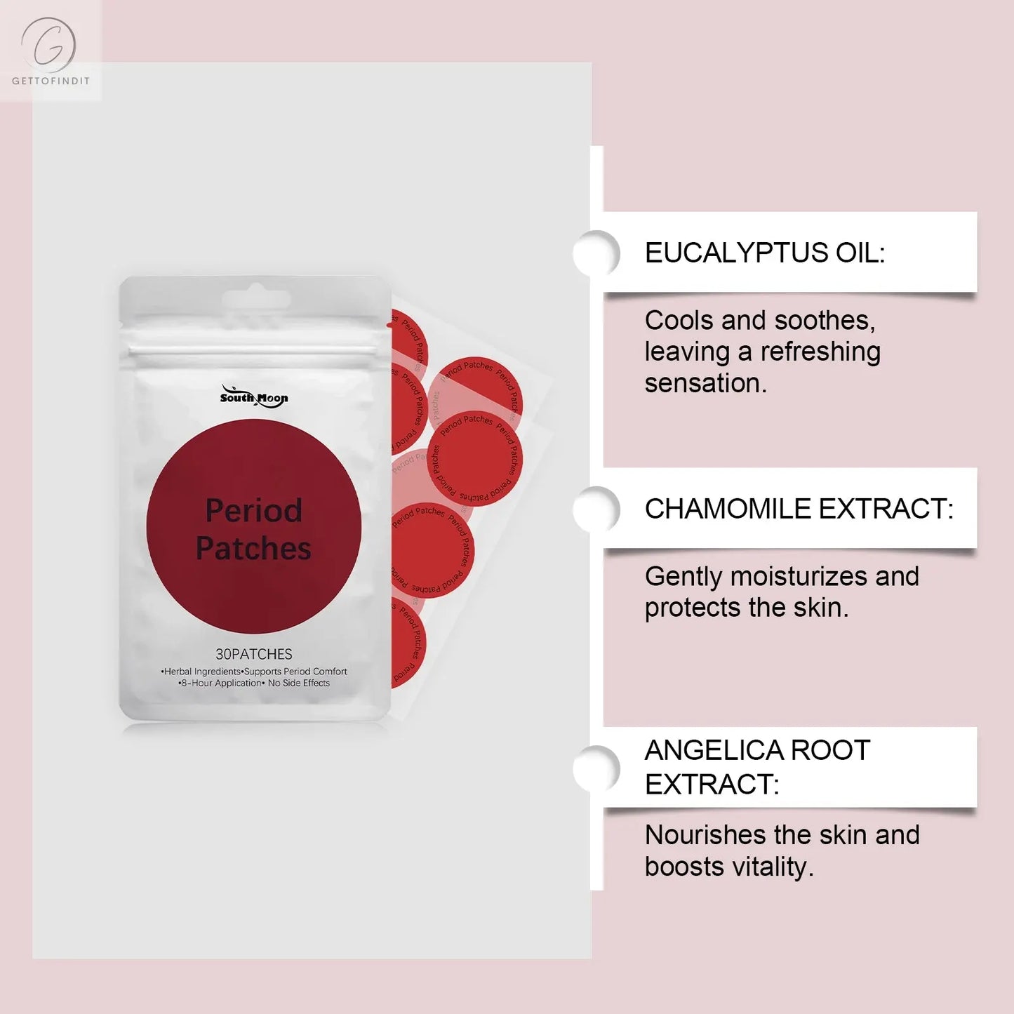 Menstrual Relief Abdominal Patch — Soothing Hot Compress Body Care (30 Patches) 