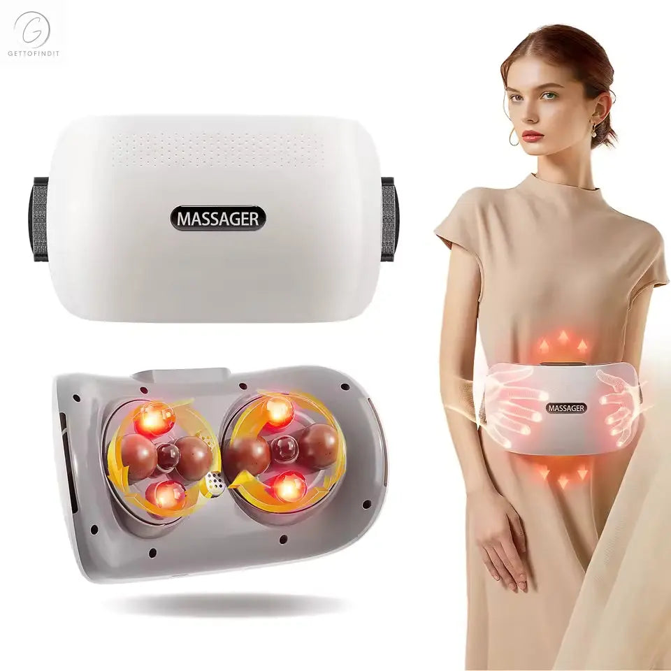 Massage device with glowing lights on a white background
