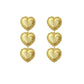 3 Gold Hearts Earrings