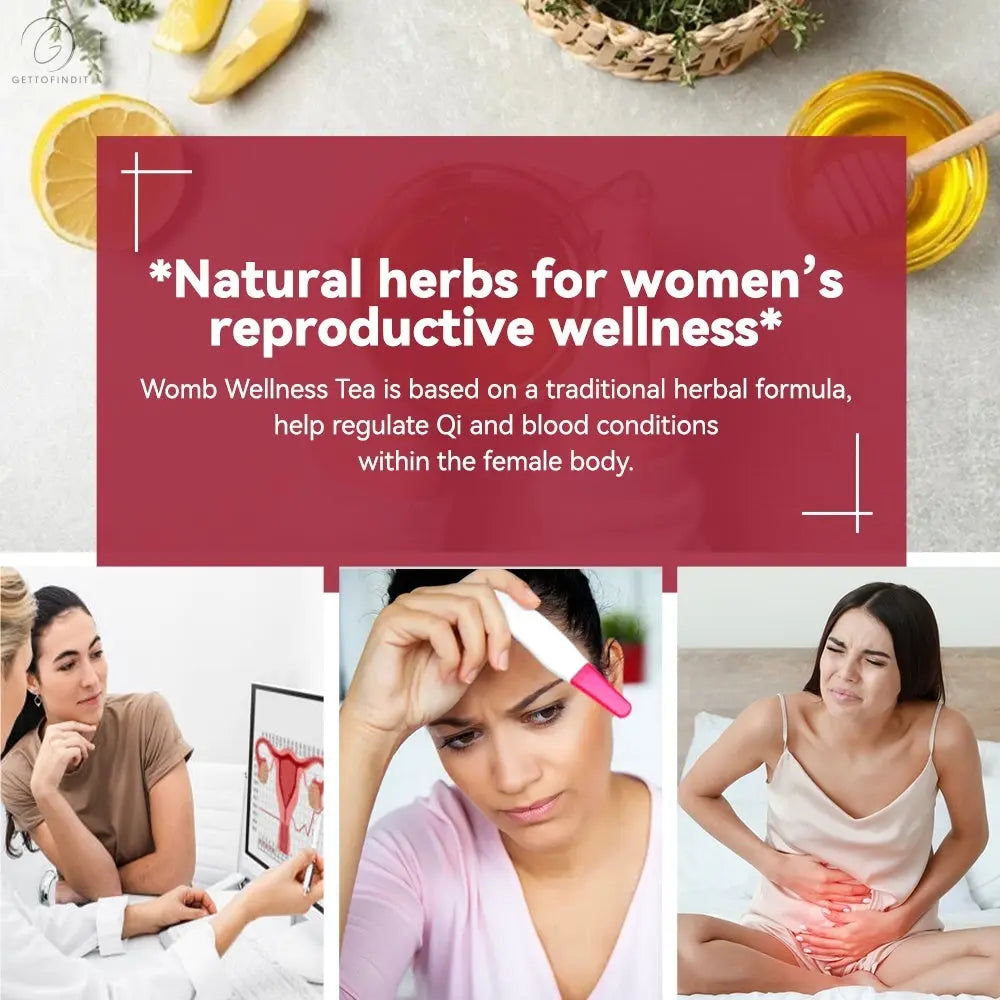 Chinaherbs Natural Womb Tea Female Period Menstrual Cramps Warmer Hormone Balance Glowing Beauty Care Packaged In Bag Classic Brands LLC