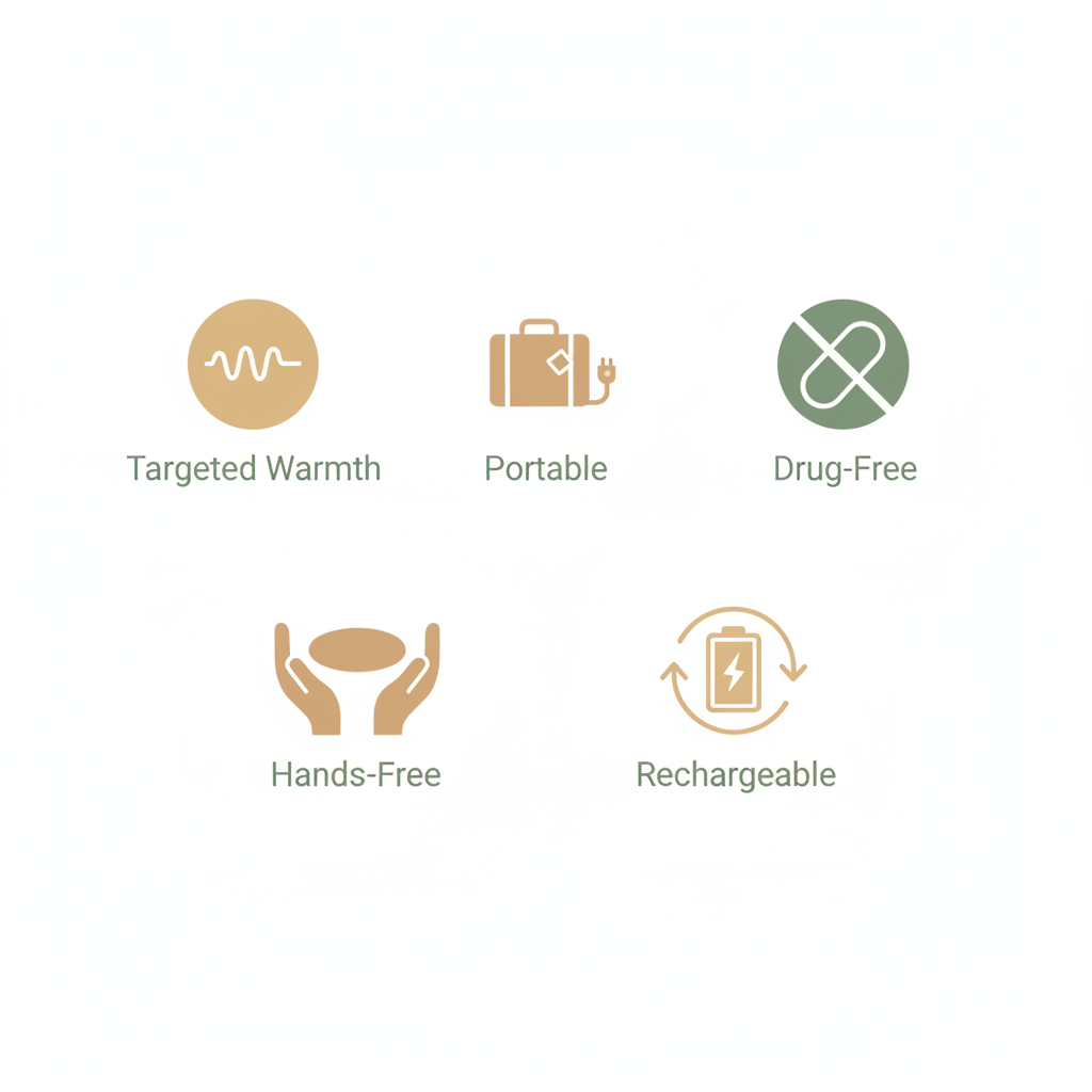 Period Heating Pad - Benefits Graphic
