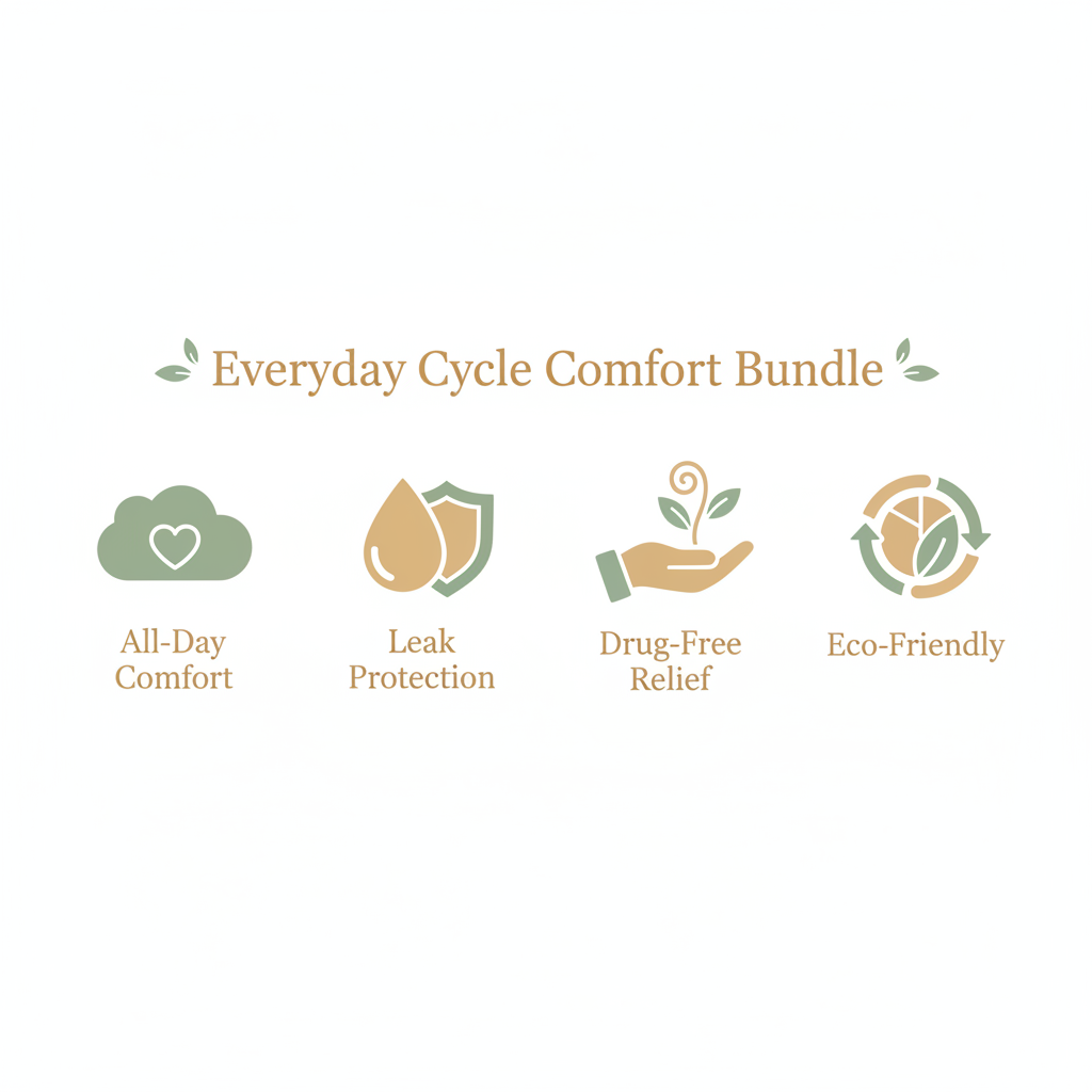 Everyday Cycle Comfort Bundle - Benefits Graphic
