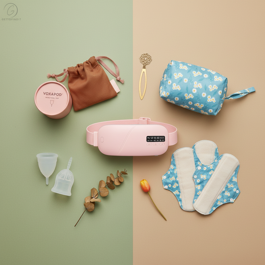 Everyday Cycle Comfort Bundle — Heating Pad, Menstrual Cup Duo, and Reusable Pads | Get To Find It