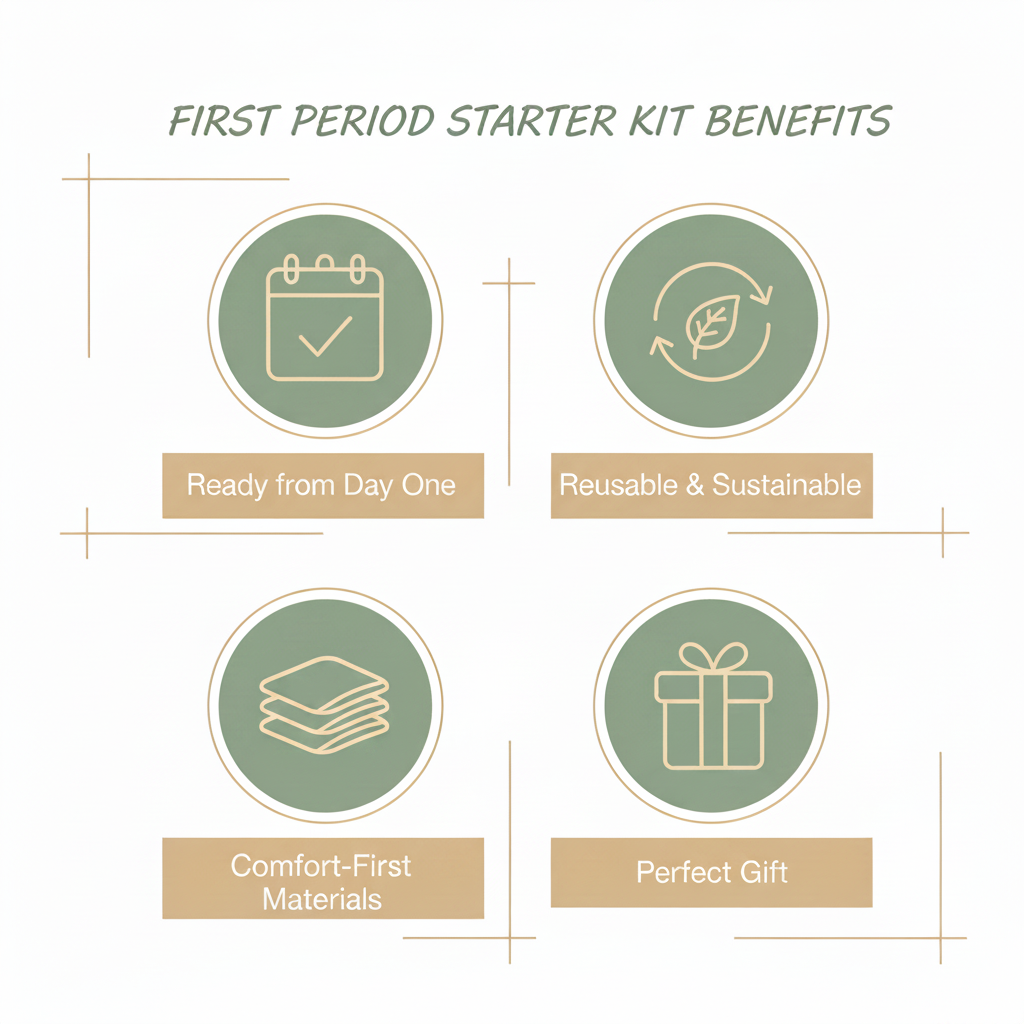 First Period Starter Bundle - Benefits Graphic