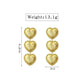 3 Gold Hearts Earrings